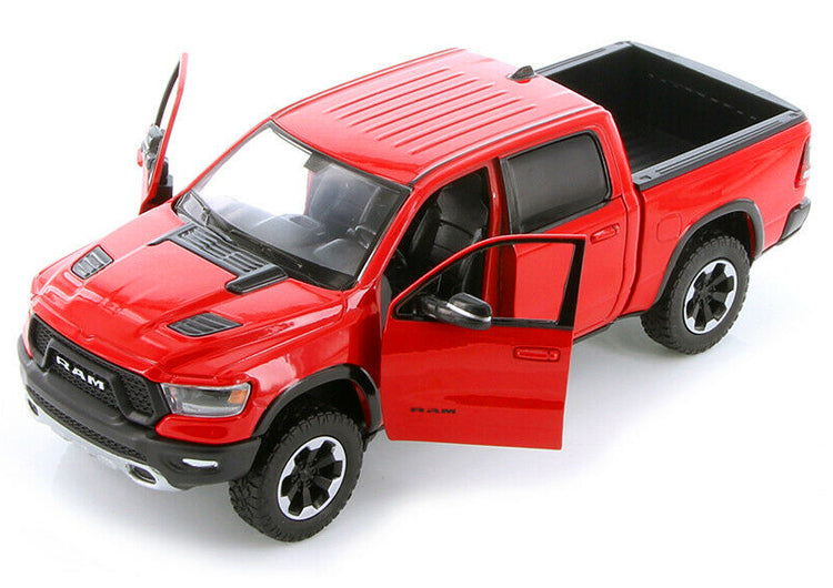 2019 RAM 1500 Rebel Crew Cab Pickup Truck Red 1/24 Diecast Model Car by Motormax - image 2