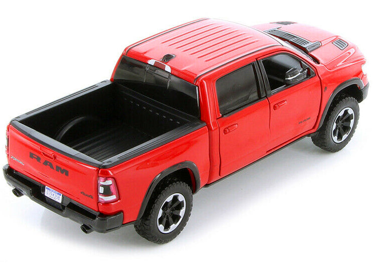 2019 RAM 1500 Rebel Crew Cab Pickup Truck Red 1/24 Diecast Model Car by Motormax - image 3