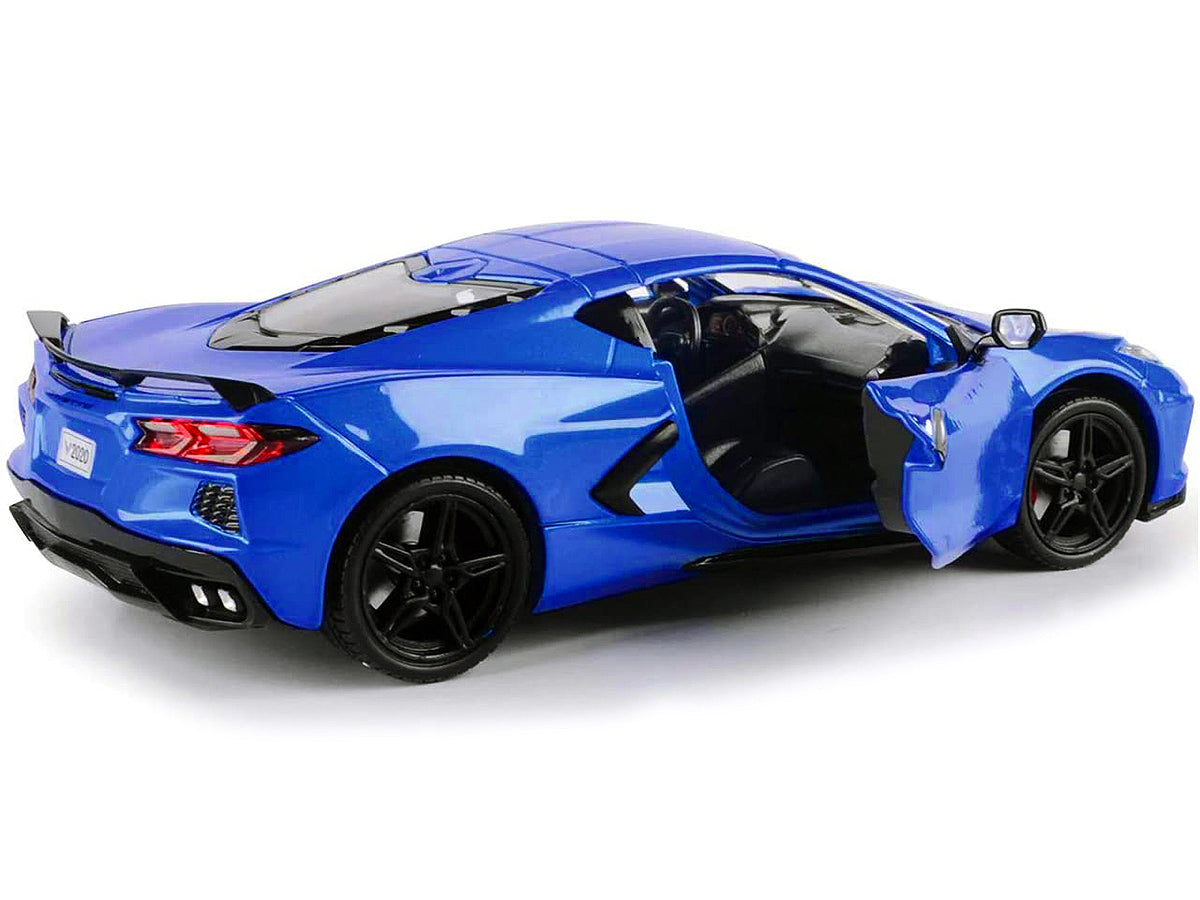 2020 Chevrolet Corvette C8 Stingray Blue Metallic "Timeless Legends" 1/24 Diecast Model Car by Motormax - image 2