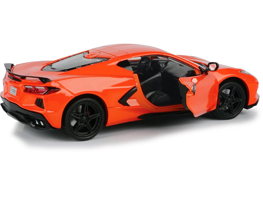 2020 Chevrolet Corvette C8 Stingray Orange "Timeless Legends" 1/24 Diecast Model Car by Motormax - image 2