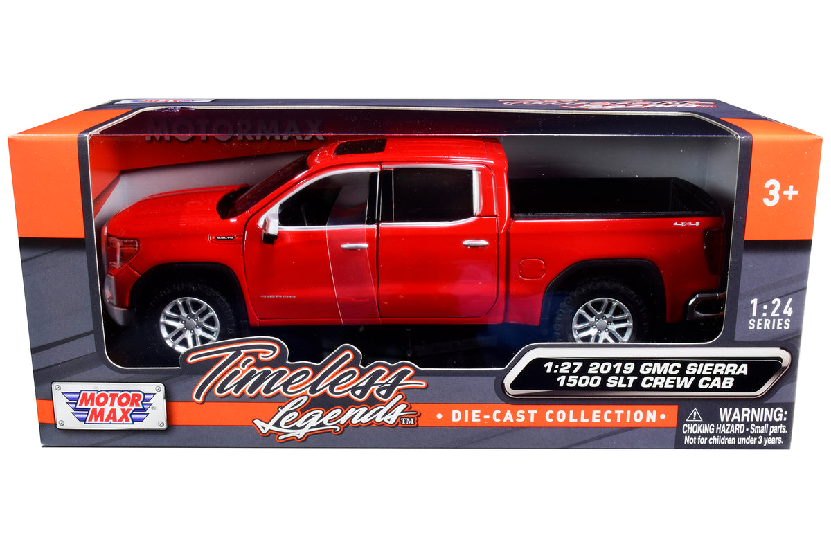2019 GMC Sierra 1500 SLT Crew Cab Pickup Truck Red 1/24-1/27 Diecast Model Car by Motormax - image 2