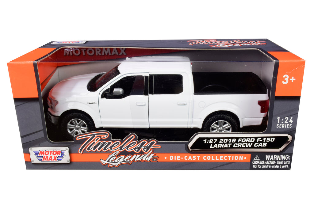2019 Ford F-150 Lariat Crew Cab Pickup Truck White 1/24-1/27 Diecast Model Car by Motormax - image 3