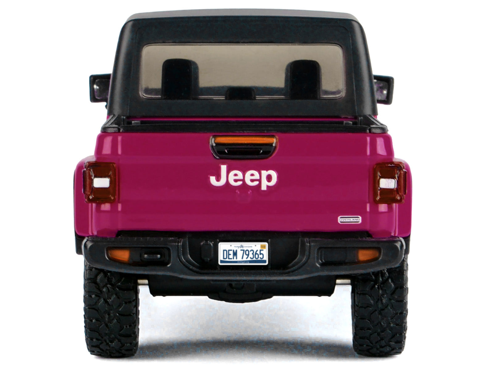 2021 Jeep Gladiator Overland Pickup Truck Purple with Matt Black Top 1/24 Diecast Model Car by Motormax - image 4
