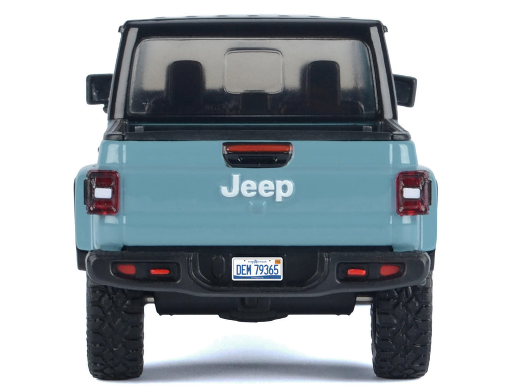 2021 Jeep Gladiator Rubicon (Closed Top) Pickup Truck Blue with Black Top 1/27 Diecast Model Car by Motormax - image 4