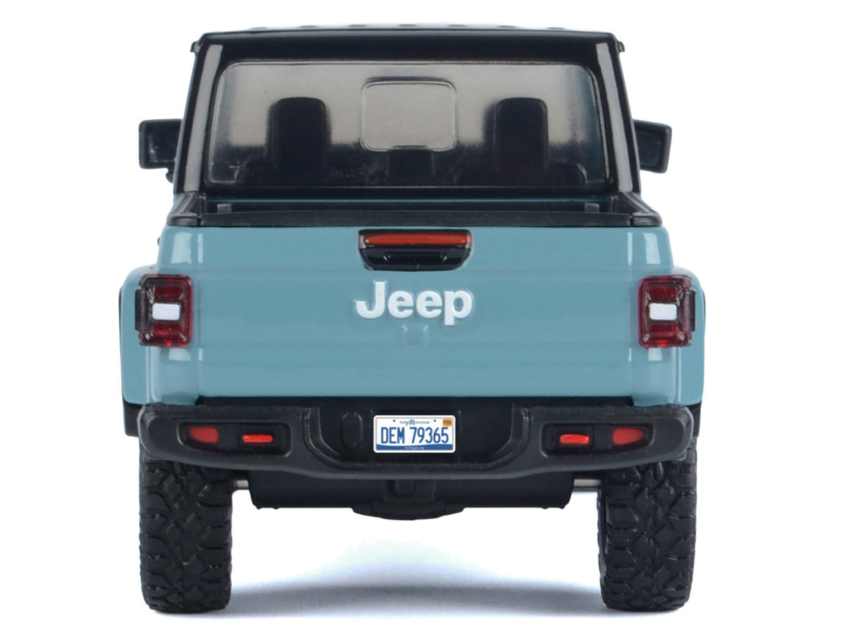 2021 Jeep Gladiator Rubicon (Closed Top) Pickup Truck Blue with Black Top 1/27 Diecast Model Car by Motormax - image 4