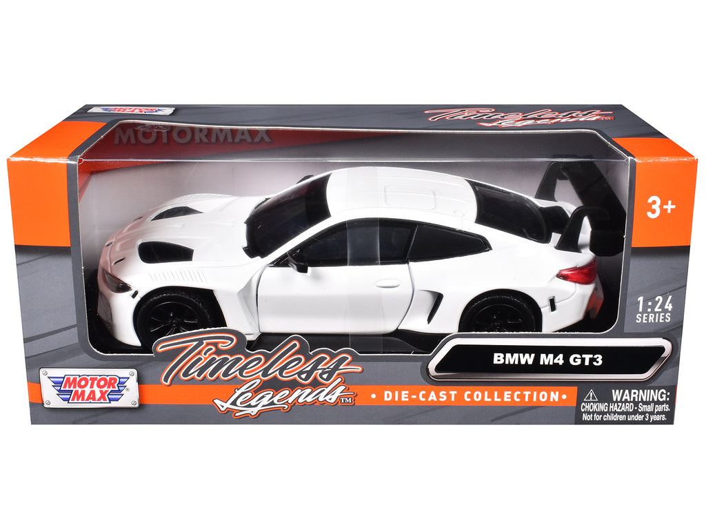 BMW M4 GT3 White "Timeless Legends" Series 1/24 Diecast Model Car by Motormax - image 3