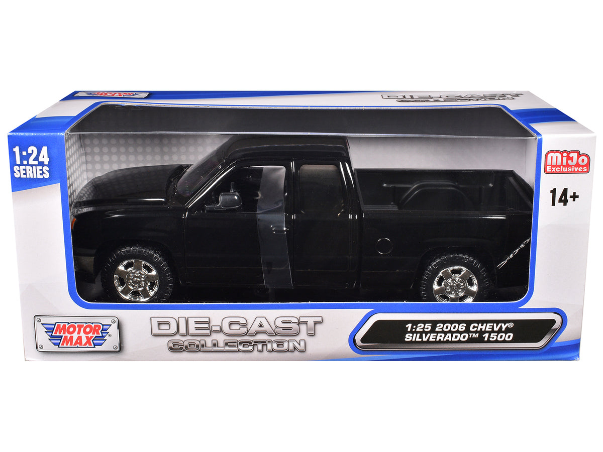 2006 Chevrolet Silverado 1500 Pickup Truck Black "Die-Cast Collection" Series 1/25 Diecast Model Car by Motormax - image 3
