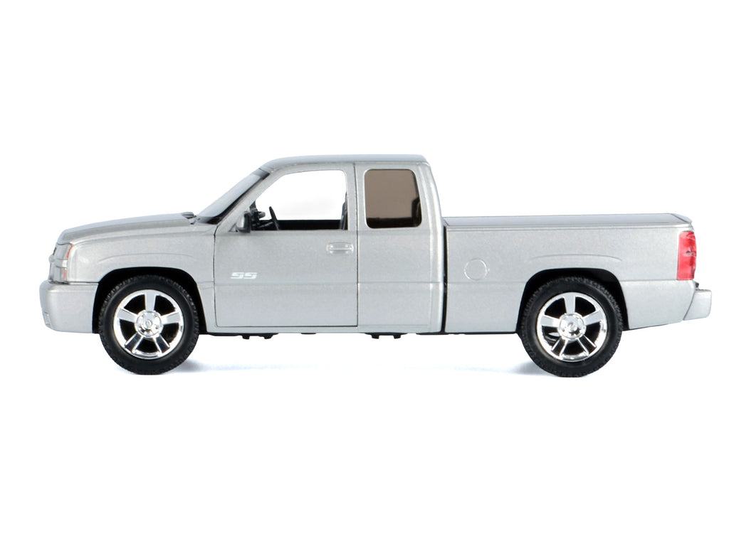 2006 Chevrolet Silverado SS Pickup Truck Silver Metallic "Timeless Legends" Series 1/25 Diecast Model Car by Motormax - image 2