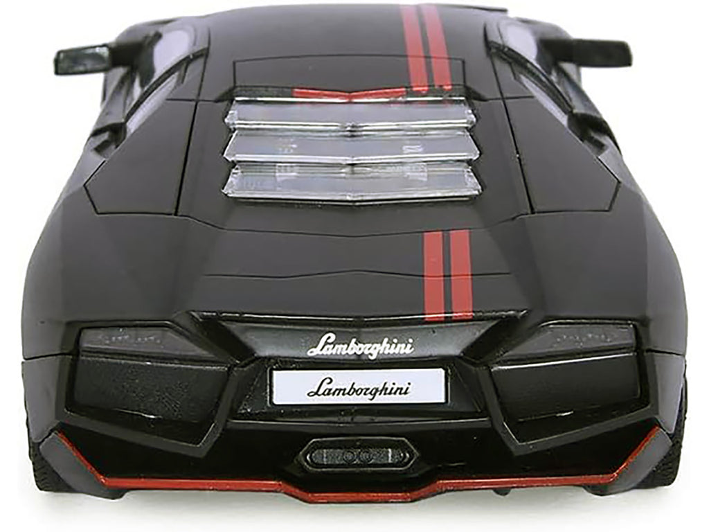 Lamborghini Reventon Matt Black with Red Stripes "Satin Paint" Series 1/24 Diecast Model Car by Motormax - image 4