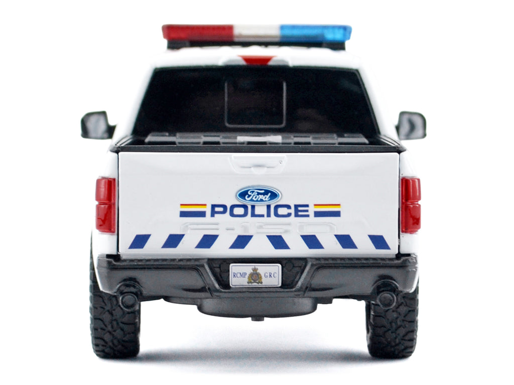 2019 Ford F-150 Lariat Crew Cab Pickup Truck "Royal Canadian Mounted Police" White with Flashing Light Bar and Front and Rear Lights and Sounds "Law Enforcement and Public Service" Series 1/27 Diecast Model Car by Motormax