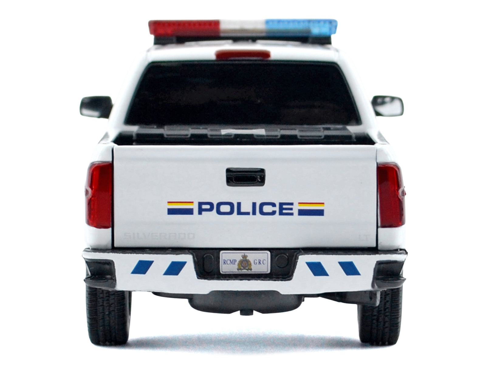 2017 Chevrolet Silverado 1500 LT Z71 Crew Cab Pickup Truck "Royal Canadian Mounted Police" White with Flashing Light Bar and Front and Rear Lights and Sounds "Law Enforcement and Public Service" Series 1/27 Diecast Model Car by Motormax
