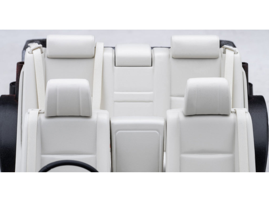 Toyota Century Open Car Convertible RHD (Right Hand Drive) Black with White Interior 1/18 Model Car by Autoart - image 4
