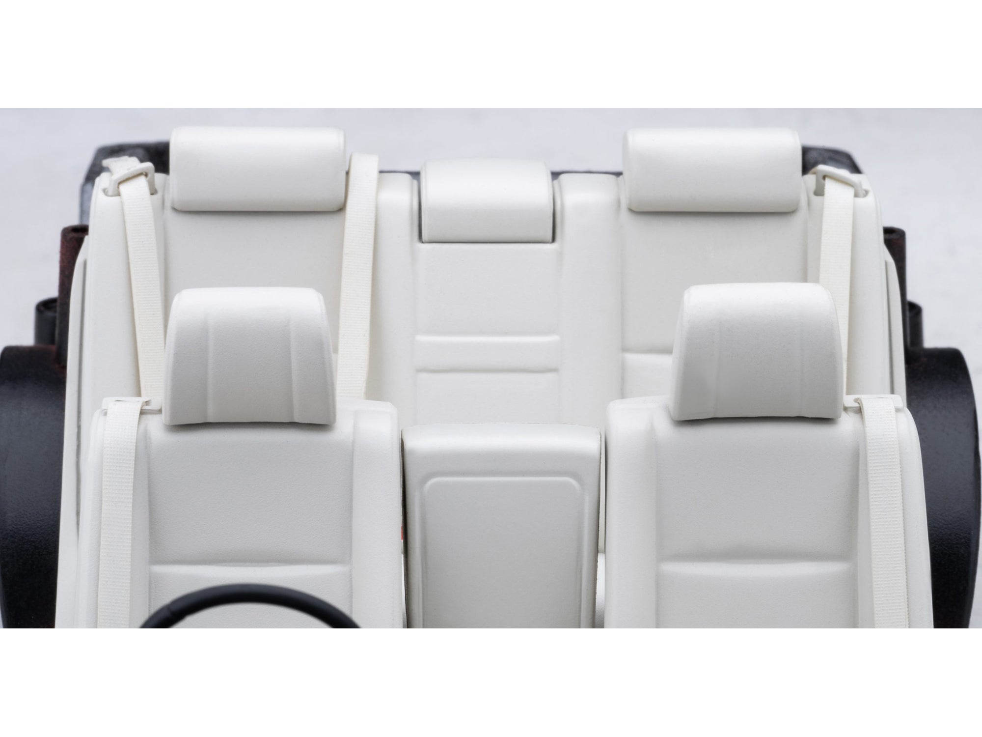 Toyota Century Open Car Convertible RHD (Right Hand Drive) Black with White Interior 1/18 Model Car by Autoart - image 4