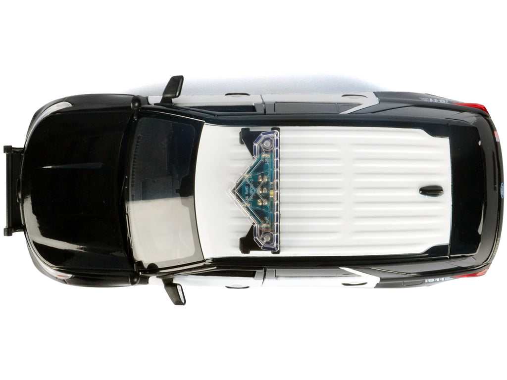 2022 Ford Police Interceptor Utility Black and White "Los Angeles Police Department (LAPD)" with Flashing Light Bar and Front and Rear Lights and Sounds 1/24 Diecast Model Car by Motormax - image 5