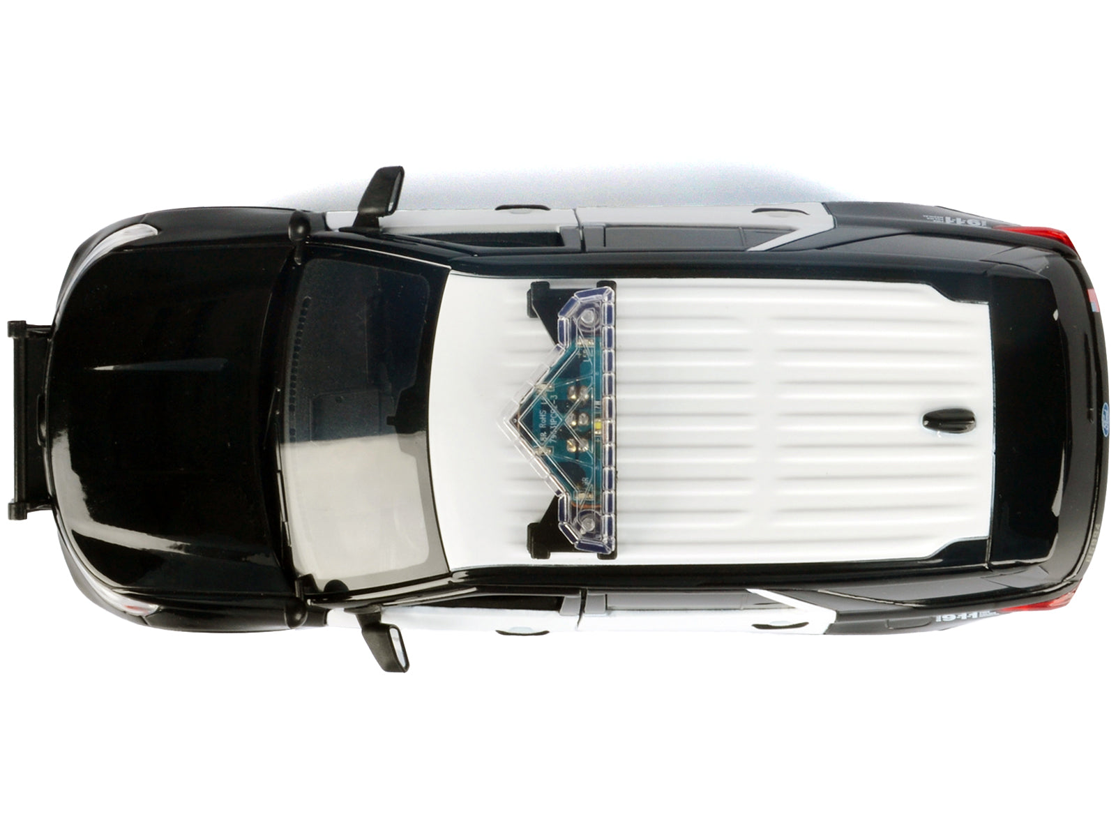 2022 Ford Police Interceptor Utility Black and White "Los Angeles Police Department (LAPD)" with Flashing Light Bar and Front and Rear Lights and Sounds 1/24 Diecast Model Car by Motormax - image 5