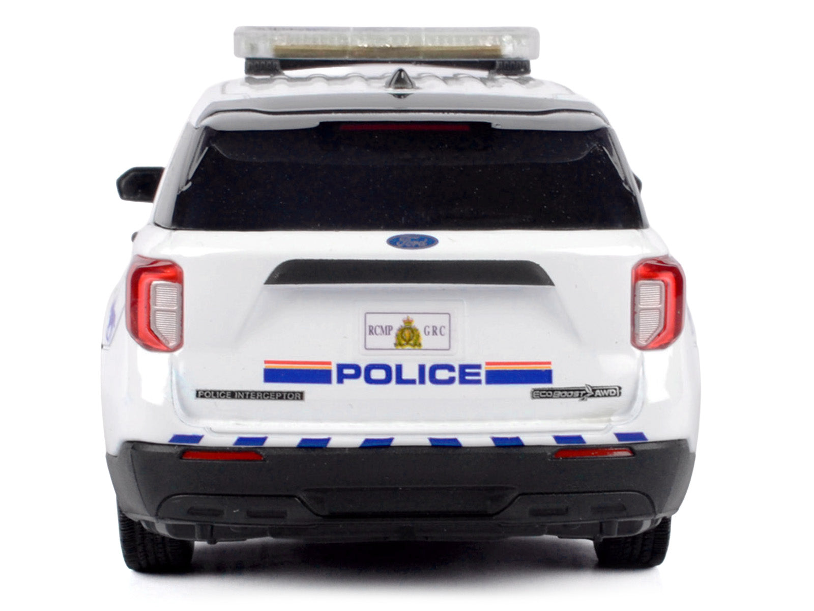 2022 Ford Police Interceptor Utility White "Royal Canadian Mounted Police (RCMP)" with Flashing Light Bar and Front and Rear Lights and Sounds 1/24 Diecast Model Car by Motormax - image 5