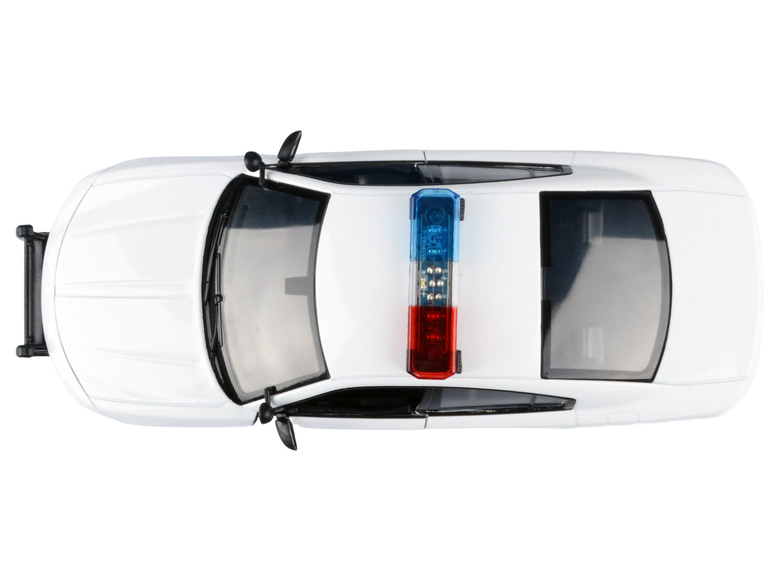 2023 Dodge Charger Pursuit Police Car Unmarked White with Flashing Light Bar Front and Rear Lights and 2 Sounds "Builder's Kit" 1/24 Diecast Model Car by Motormax - image 5