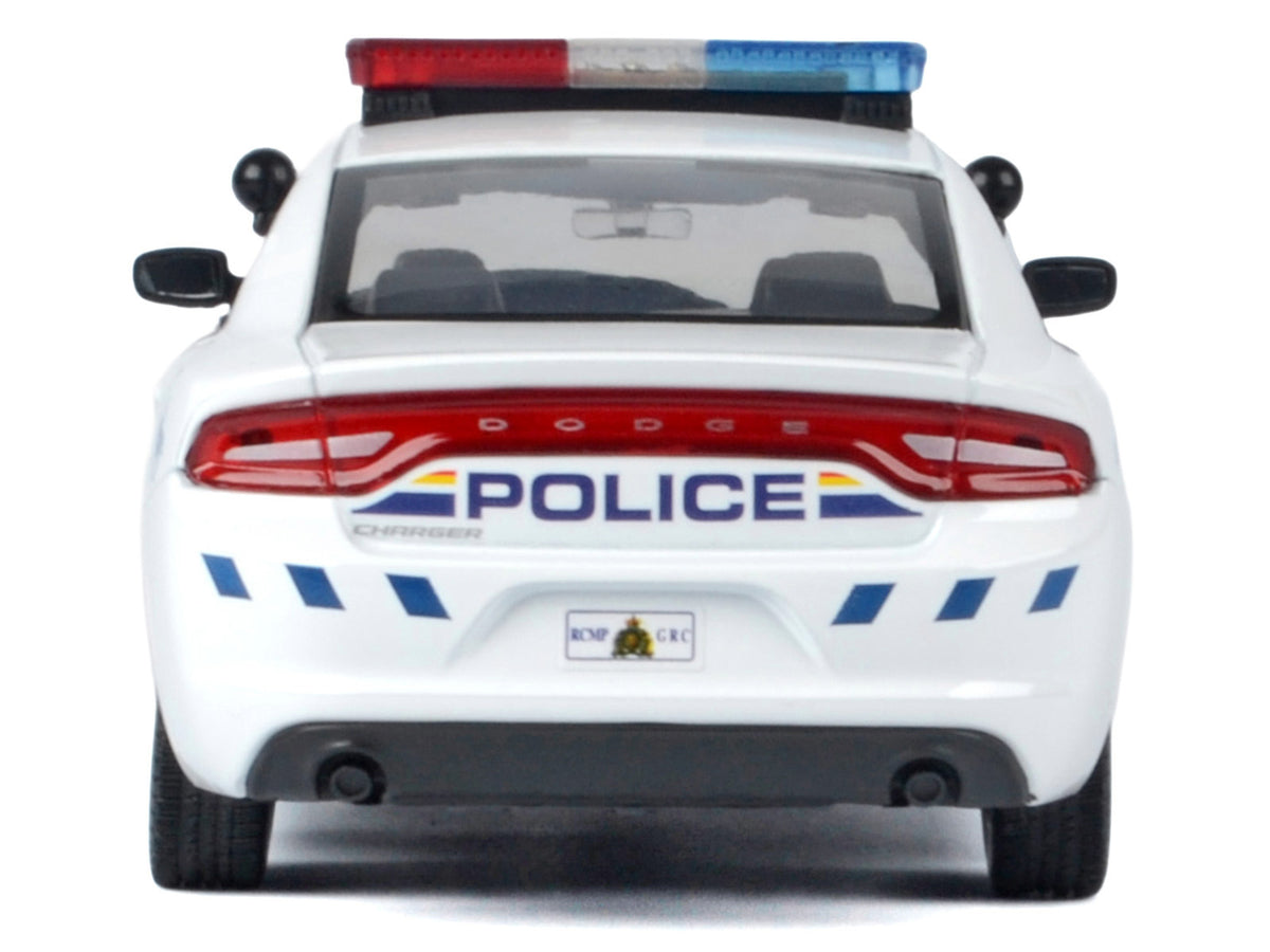 2023 Dodge Charger Pursuit Police Car "Royal Canadian Mounted Police (RCMP)" White with Flashing Light Bar and Front and Rear Lights and Sound 1/24 Diecast Model Car by Motormax - image 4