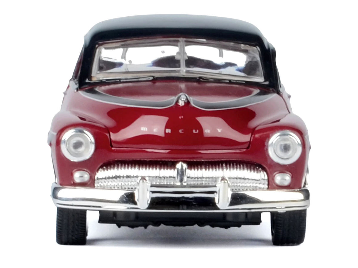 1949 Mercury Coupe Red Metallic with Black Top and Gray Graphics "Kult Klassics" Series 1/24 Diecast Model Car by Motormax - image 3