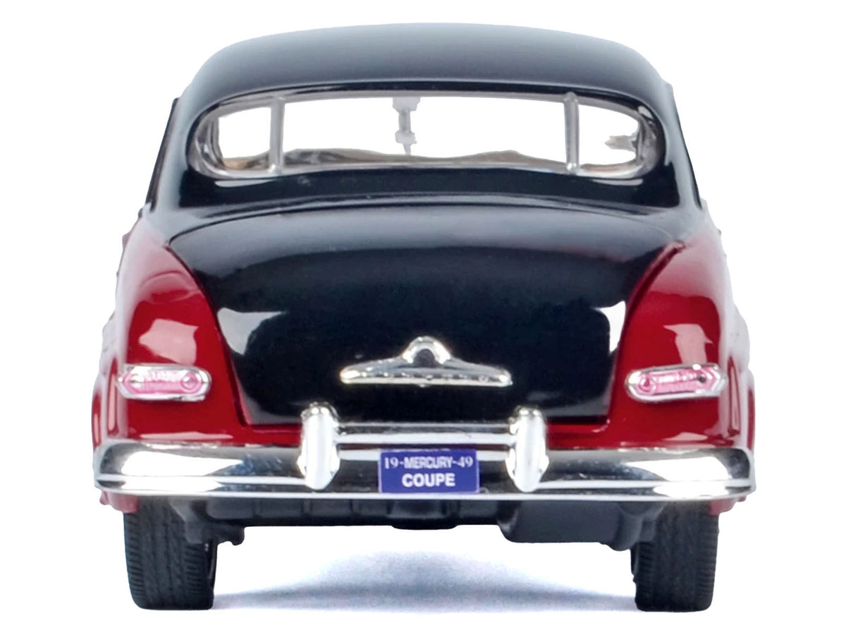 1949 Mercury Coupe Red Metallic with Black Top and Gray Graphics "Kult Klassics" Series 1/24 Diecast Model Car by Motormax - image 4