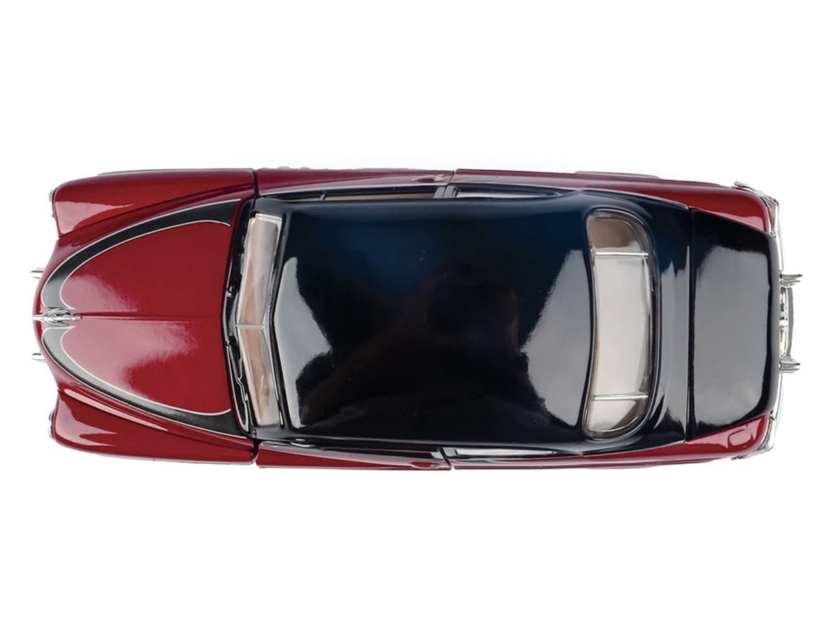 1949 Mercury Coupe Red Metallic with Black Top and Gray Graphics "Kult Klassics" Series 1/24 Diecast Model Car by Motormax - image 5