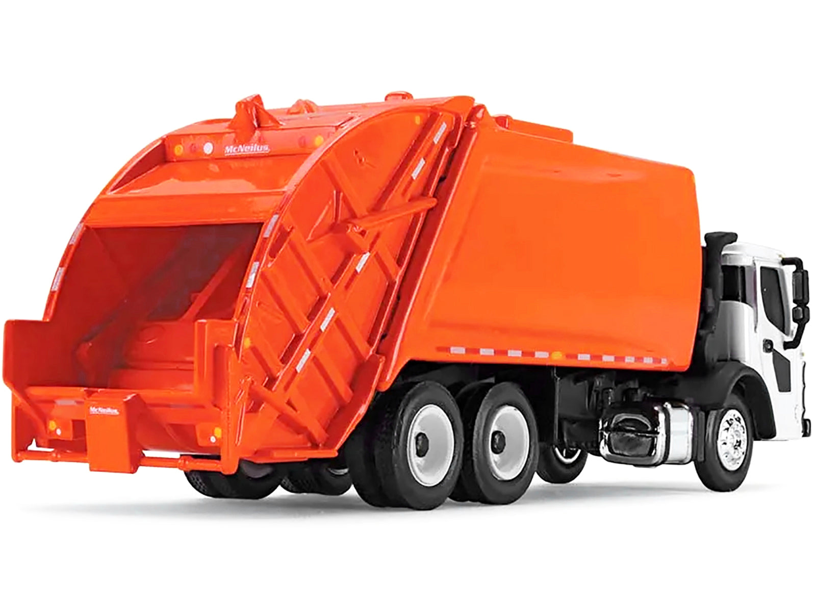 Mack LR with McNeilus Rear Load Refuse Body Orange and White 1/87 (HO) Diecast Model by First Gear - image 2
