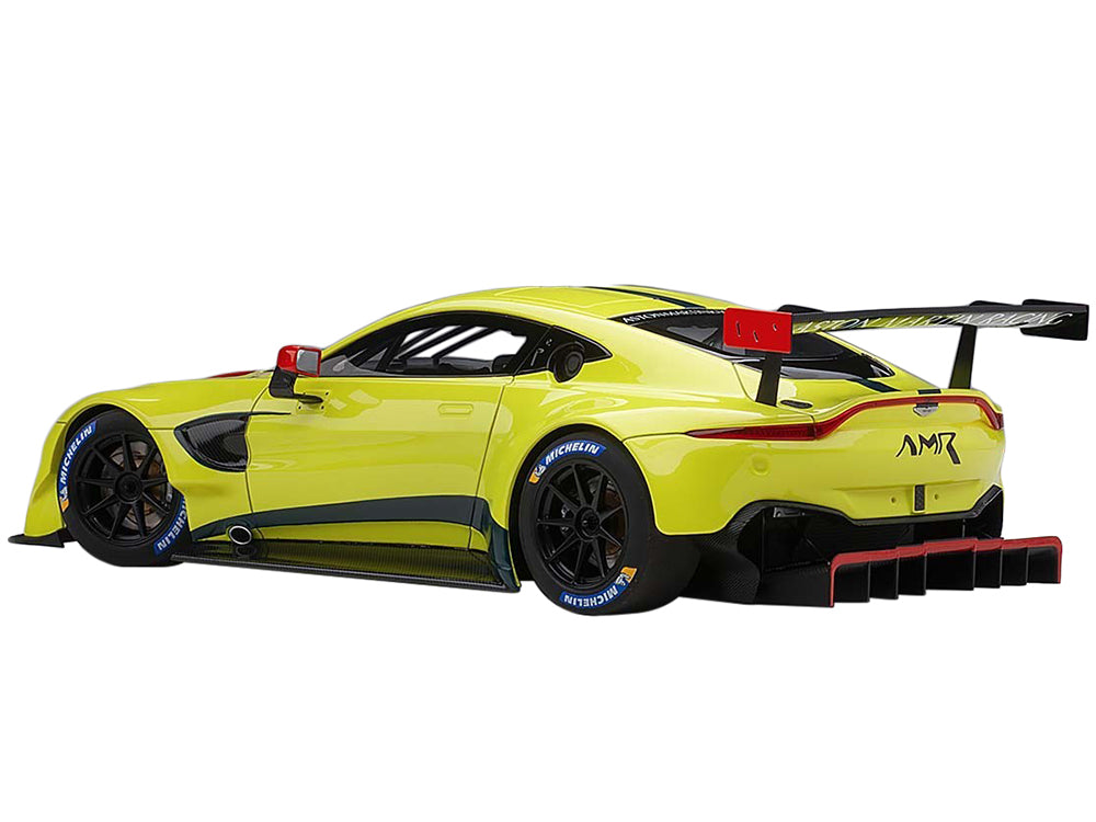 2018 Aston Martin Vantage GTE Le Mans PRO Presentation Car Lemon Green Metallic with Carbon and Red Accents "Aston Martin Racing" 1/18 Model Car by Autoart - image 3