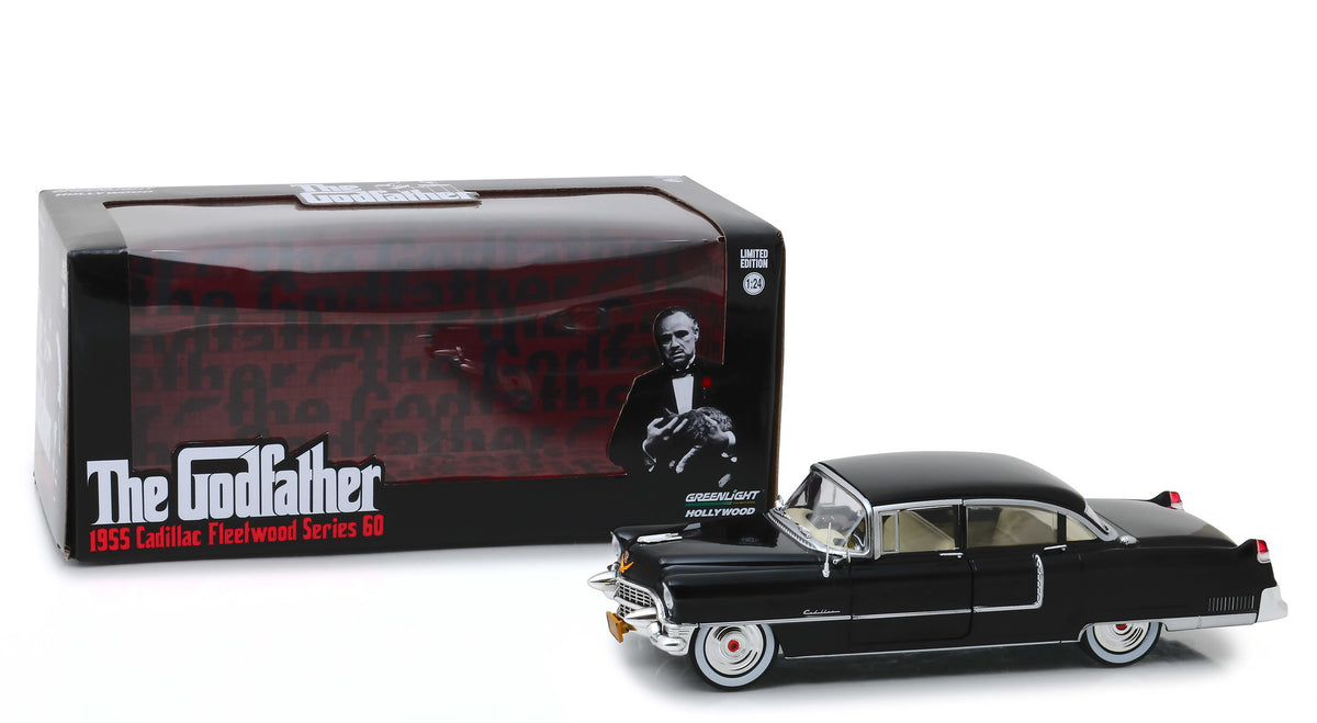 1955 Cadillac Fleetwood Series 60 Black "The Godfather" (1972) Movie 1/24 Diecast Model Car by Greenlight - image 3