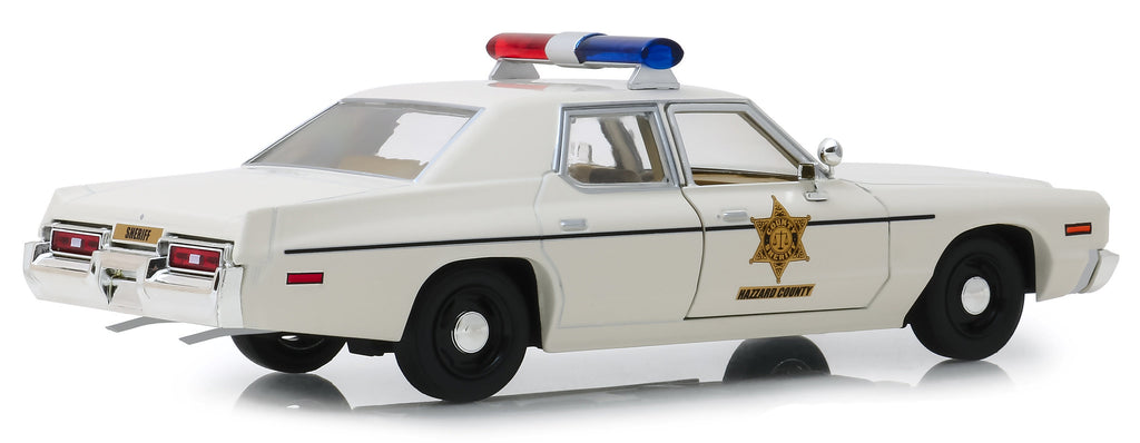 1975 Dodge Monaco Cream "Hazzard County Sheriff" 1/24 Diecast Model Car by Greenlight - image 3