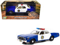 1975 Plymouth Fury "Osage County Sheriff" Blue and White 1/24 Diecast Model Car by Greenlight