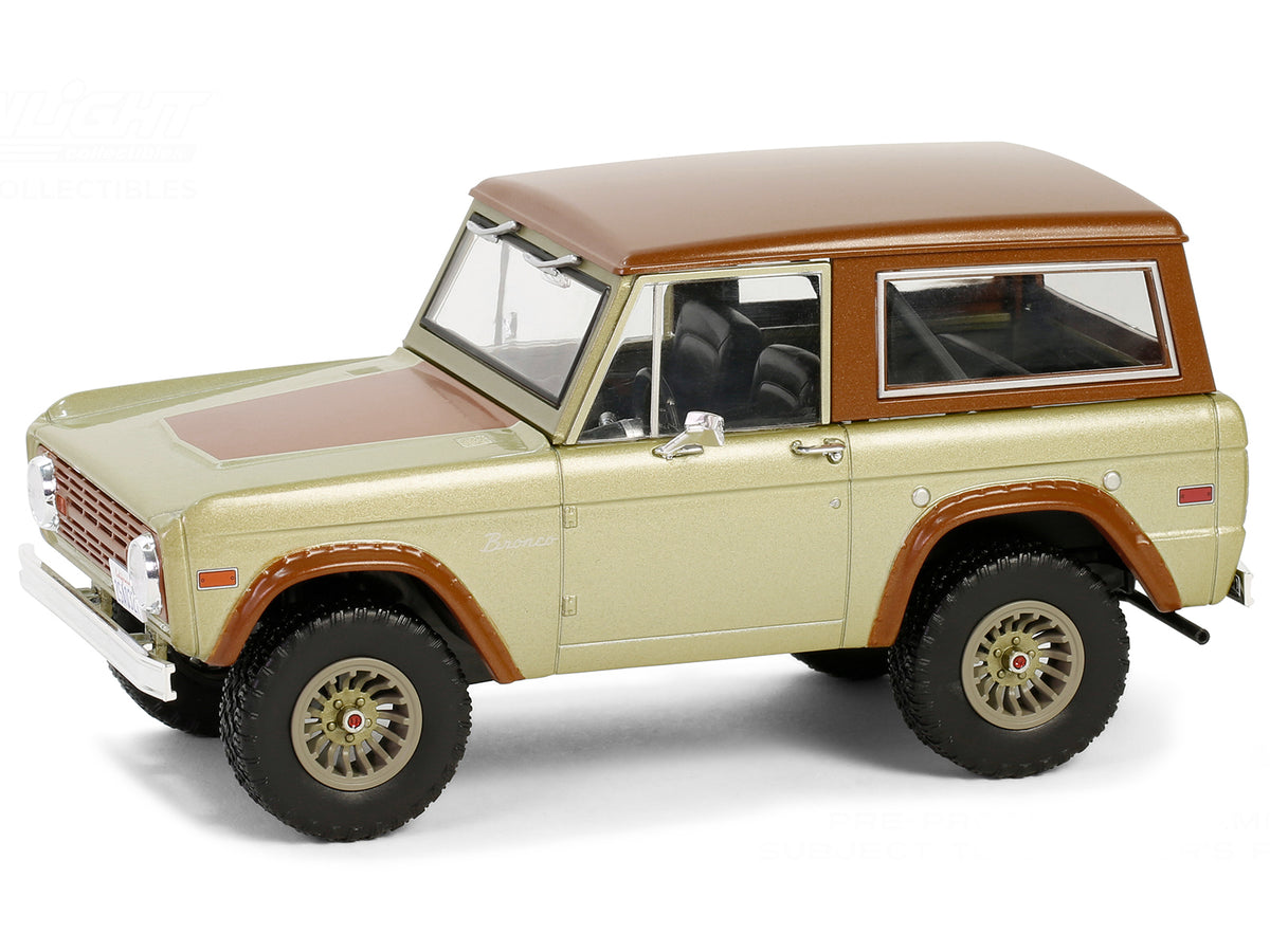 1970 Ford Bronco Gold Metallic with Brown Hood and Top  "Lost" (2004-2010) TV Series "Hollywood" Series 20 1/24 Diecast Model Car by Greenlight - image 2