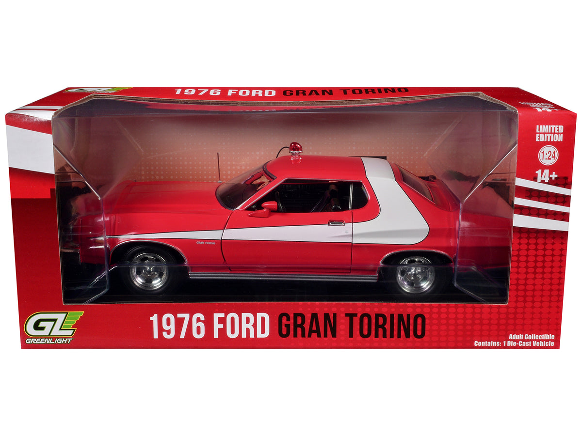 1976 Ford Gran Torino Red with White Graphics "Hollywood Greatest Hits" Series 1/24 Diecast Model Car by Greenlight - image 3