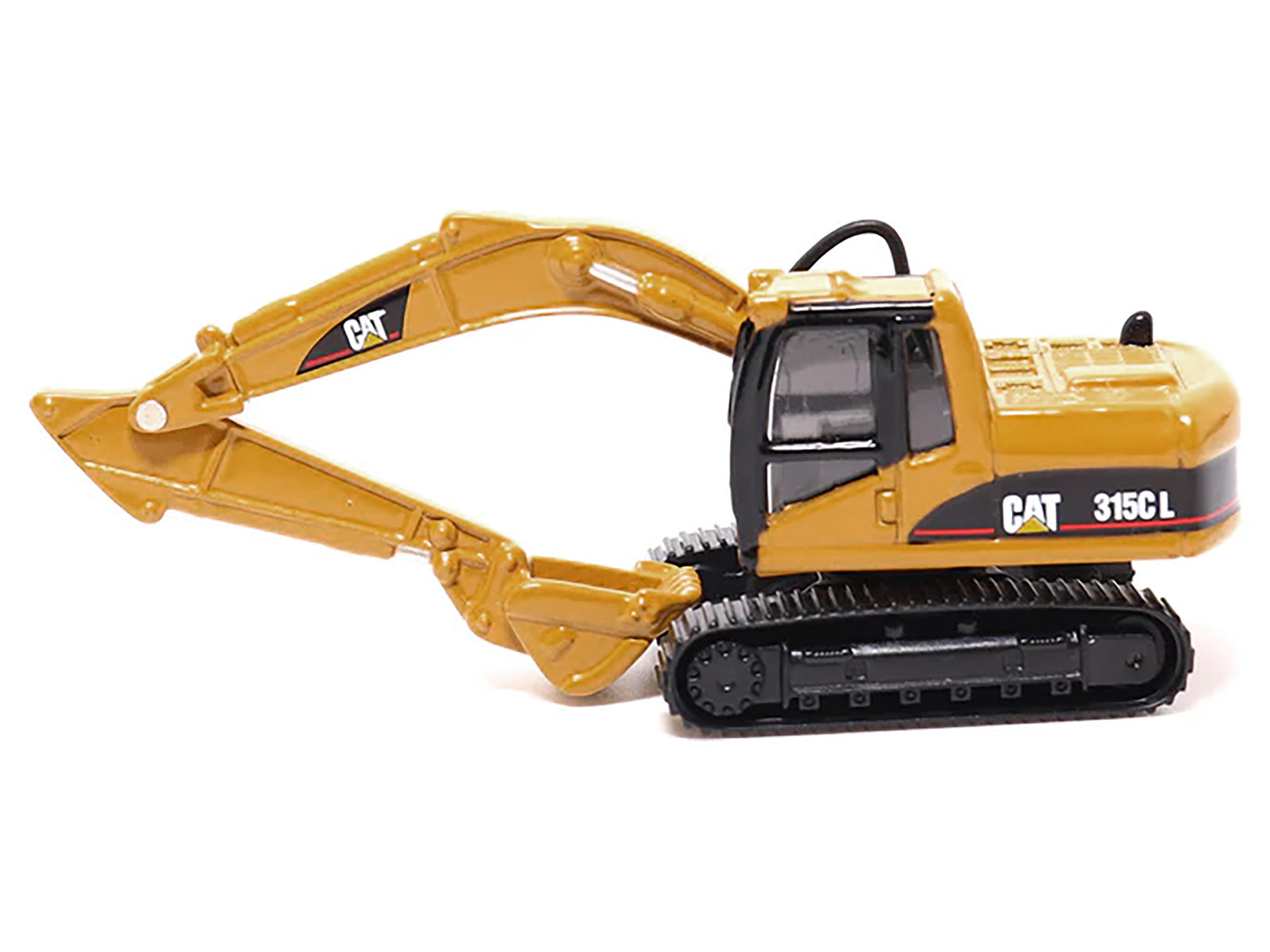 CAT Caterpillar CT660 Day Cab Tractor Blue Metallic with Lowboy Trailer and CAT 315C L Hydraulic Excavator Yellow 1/87 (HO) Diecast Model by Diecast Masters - image 5