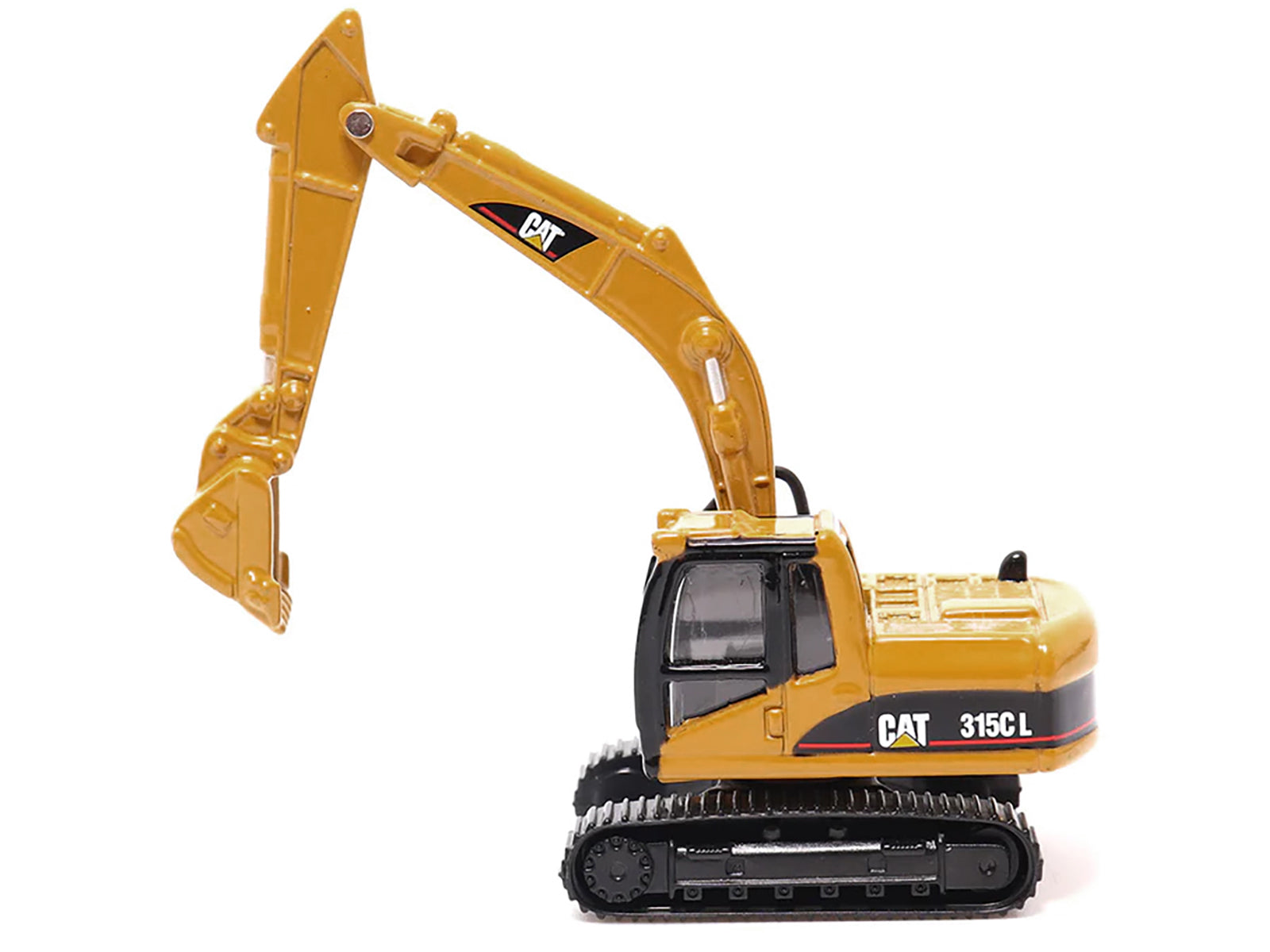 CAT Caterpillar CT660 Day Cab Tractor Blue Metallic with Lowboy Trailer and CAT 315C L Hydraulic Excavator Yellow 1/87 (HO) Diecast Model by Diecast Masters - image 4