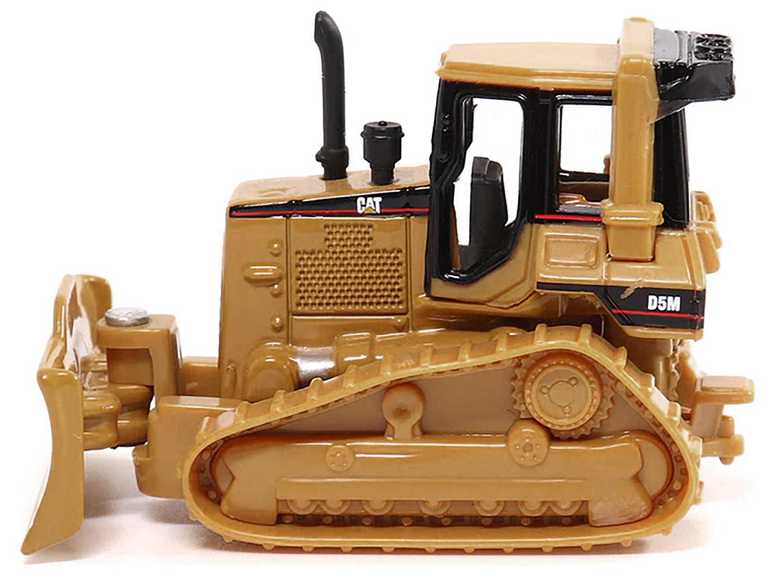 Peterbilt 579 UltraLoft Tandem Tractor Red Metallic with Lowboy Trailer and CAT D5M Dozer Yellow 1/87 (HO) Diecast Model by Diecast Masters - image 4