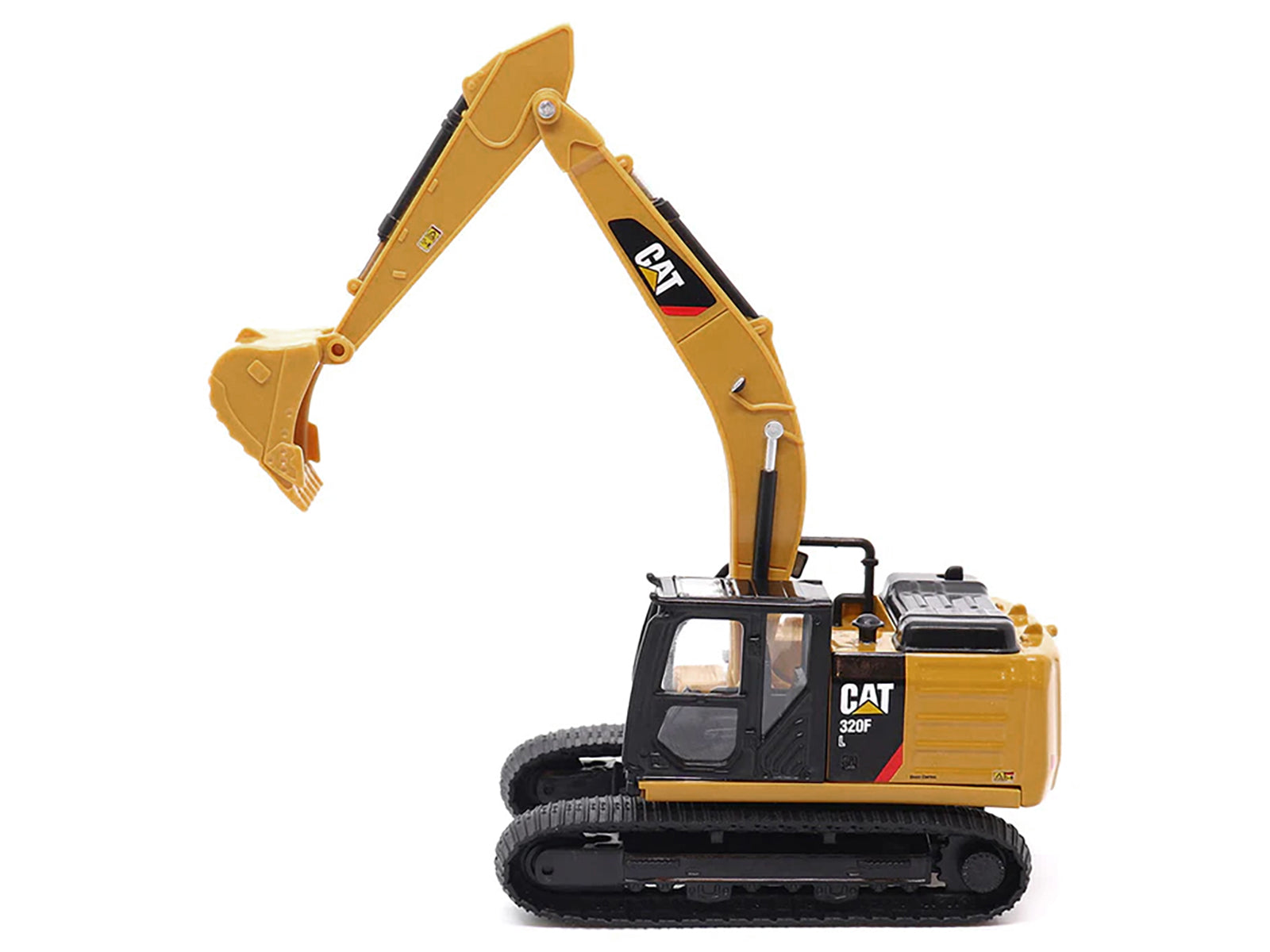 CAT Caterpillar 320F L Hydraulic Excavator Yellow and Black 1/64 Diecast Model by Diecast Masters - image 2