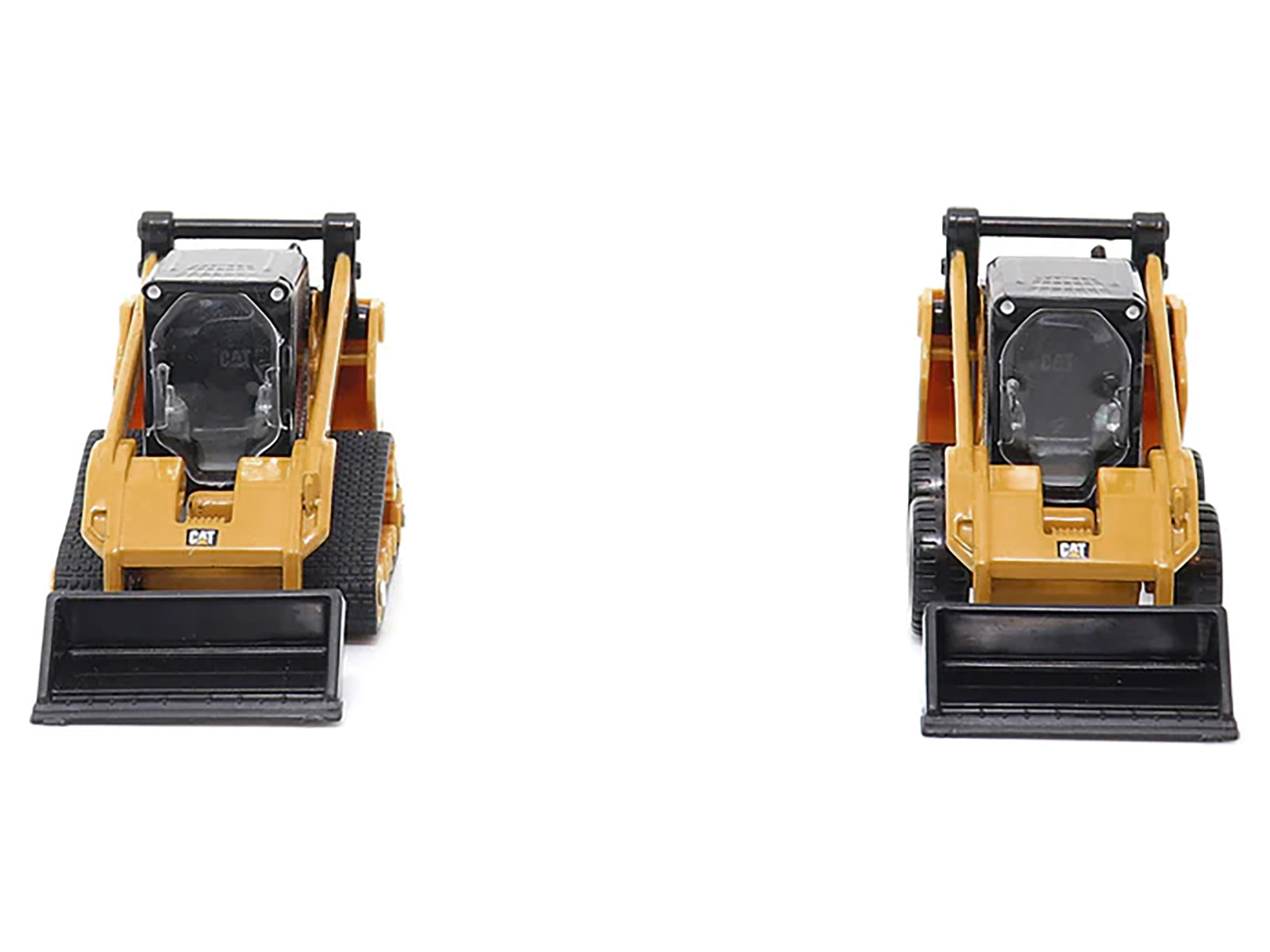 CAT Caterpillar 272D2 Skid Steer Loader Yellow and CAT Caterpillar 297D2 Compact Track Loader Yellow Set of 2 pieces 1/64 Diecast Models by Diecast Masters - image 5