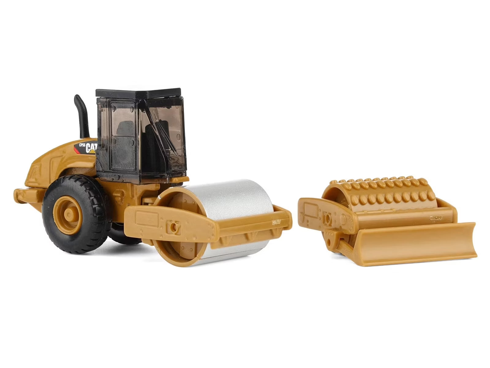 CAT Caterpillar CS56 Roller with Interchangeable Front Attachment Yellow 1/87 (HO) Diecast Model by Diecast Masters - image 3