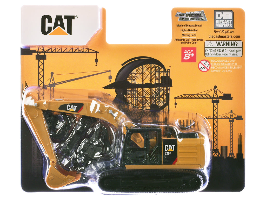 CAT Caterpillar 320F L Excavator with Interchangeable Attachment Yellow 1/64 Diecast Model by Diecast Master - image 3
