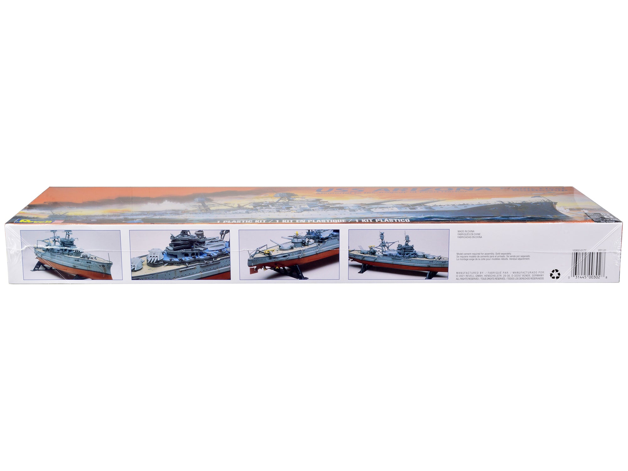 Level 4 Model Kit USS Arizona Pacific Fleet Battleship "Memorial to the Tragedy of Pearl Harbor" 1/426 Scale Model by Revell - image 3