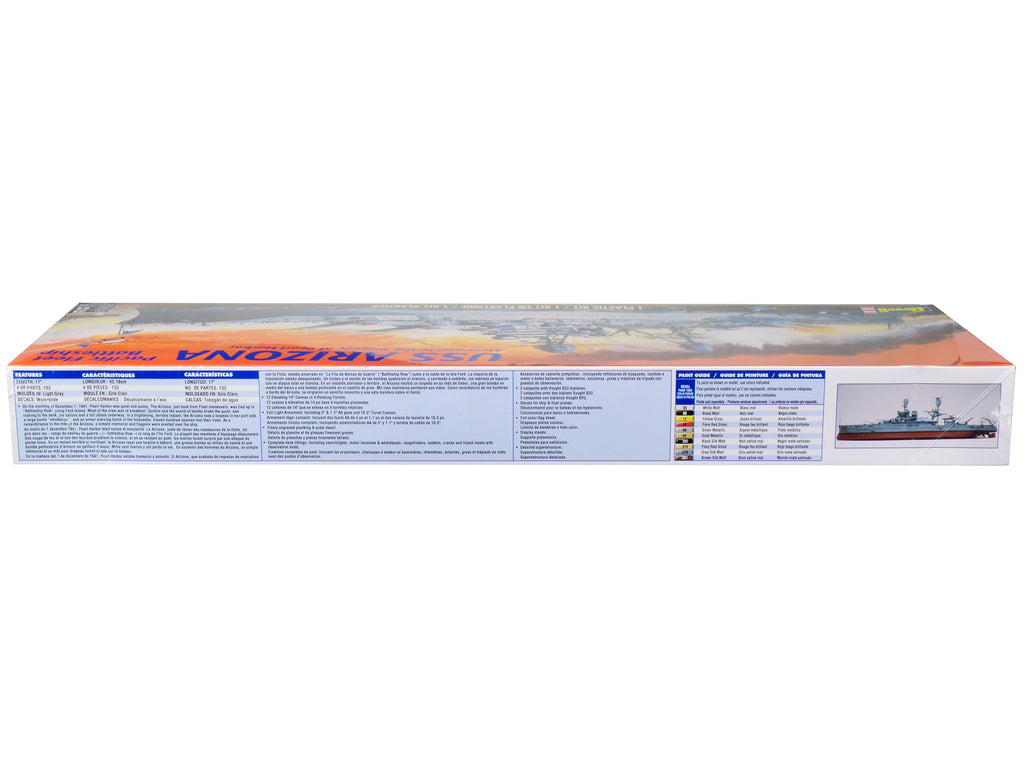 Level 4 Model Kit USS Arizona Pacific Fleet Battleship "Memorial to the Tragedy of Pearl Harbor" 1/426 Scale Model by Revell - image 2