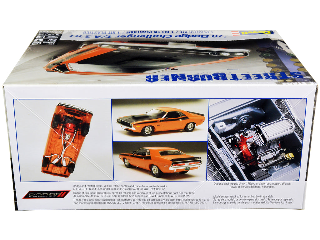 Level 4 Model Kit 1970 Dodge Challenger T/A "Streetburner" 2-in-1 Kit 1/24 Scale Model by Revell - image 2