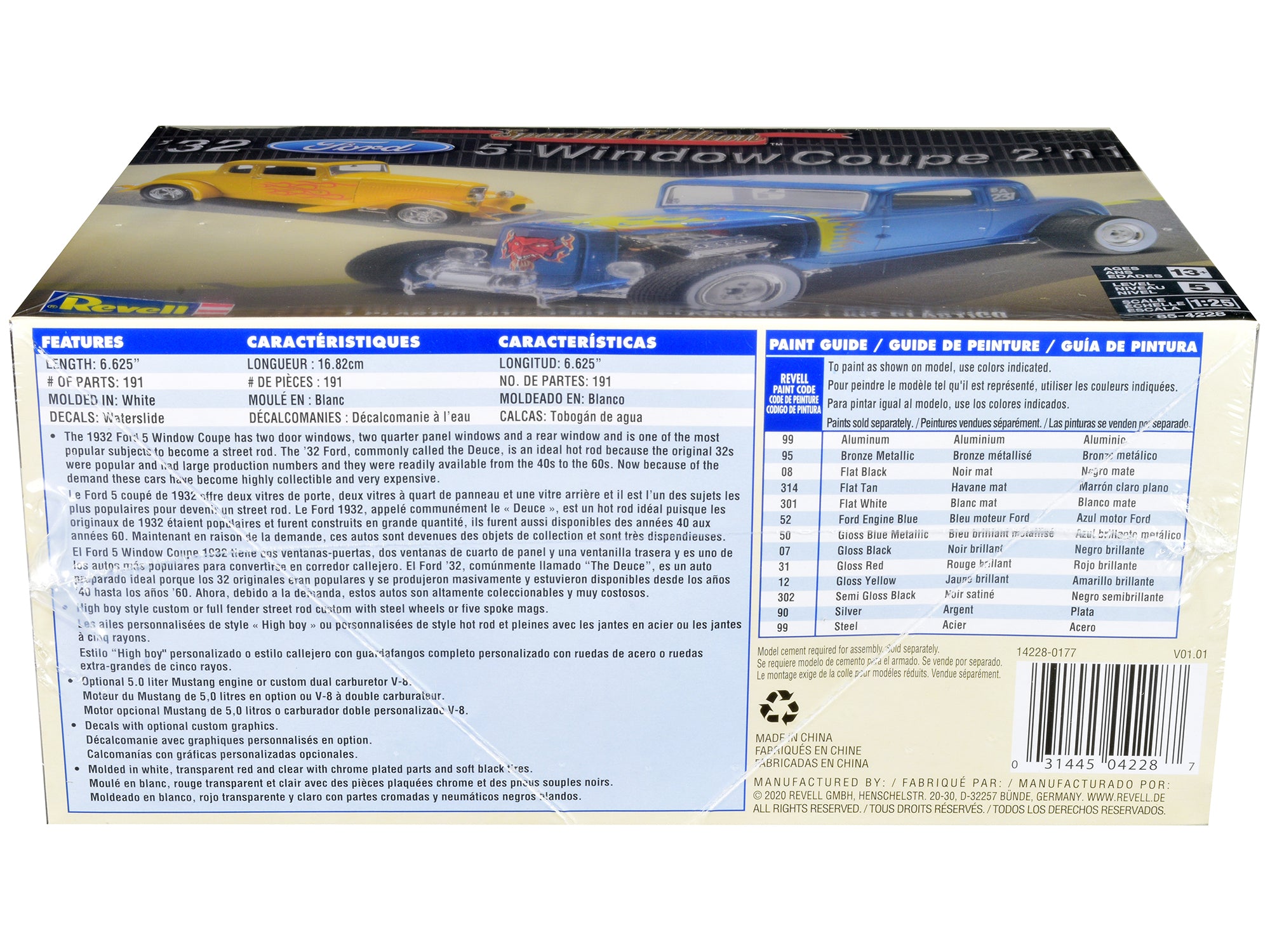 Level 5 Model Kit 1932 Ford 5-Window Coupe 2-in-1 Kit 1/25 Scale Model by Revell - image 3