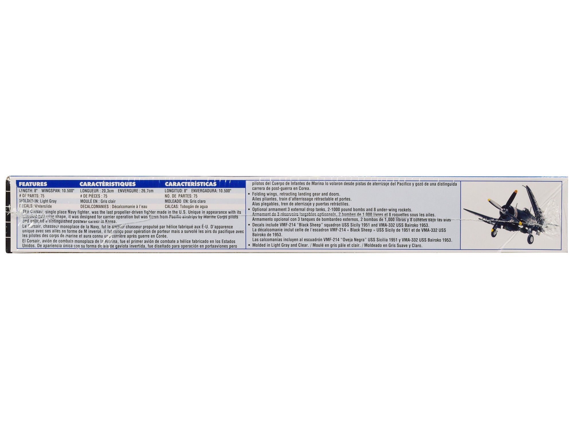 Level 4 Model Kit Vought F4U-4 Corsair Fighter Aircraft 1/48 Scale Model by Revell - image 3
