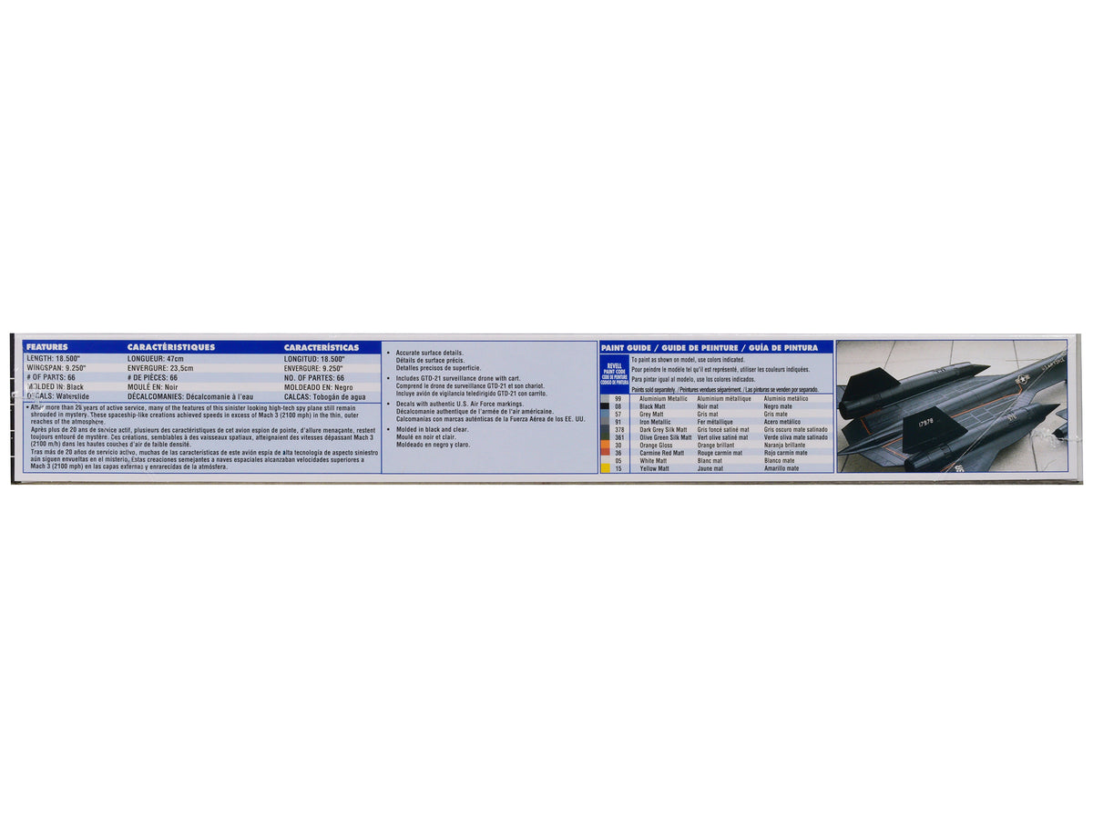Level 4 Model Kit Lockheed SR-71 Blackbird Reconnaissance Aircraft 1/72 Scale Model by Revell - image 4
