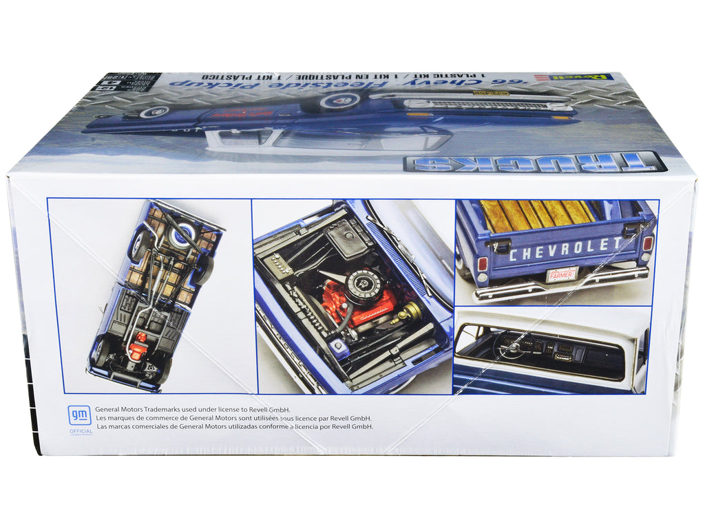 Level 4 Model Kit 1966 Chevrolet Fleetside Pickup Truck 1/25 Scale Model by Revell - image 2
