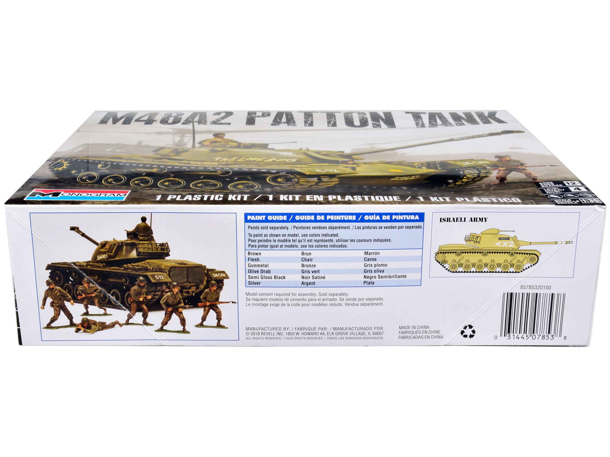 Level 4 Model Kit M48A2 Patton Tank 1/35 Scale Model by Revell - image 3
