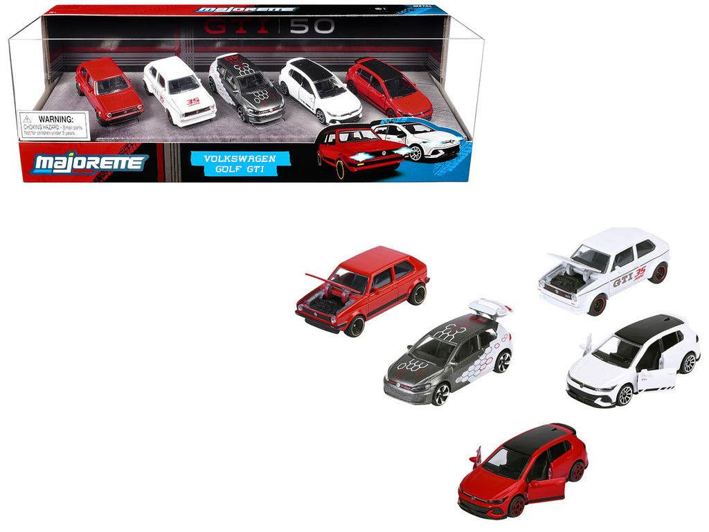 "Volkswagen Gold GTI" 5 Piece Set 1/64 Diecast Model Cars by Majorette