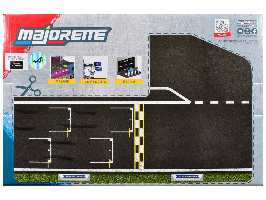 "BWT Alpine Formula One Team" (2025) Pit Stop Playset with Alpine A525 R19 1/64 Diecast Model Car by Majorette - image 4