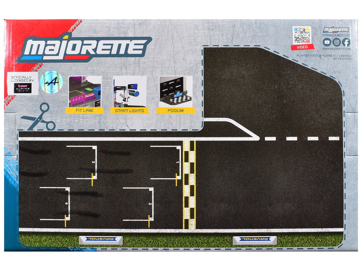 "BWT Alpine Formula One Team" (2025) Pit Stop Playset with Alpine A525 R19 1/64 Diecast Model Car by Majorette - image 4
